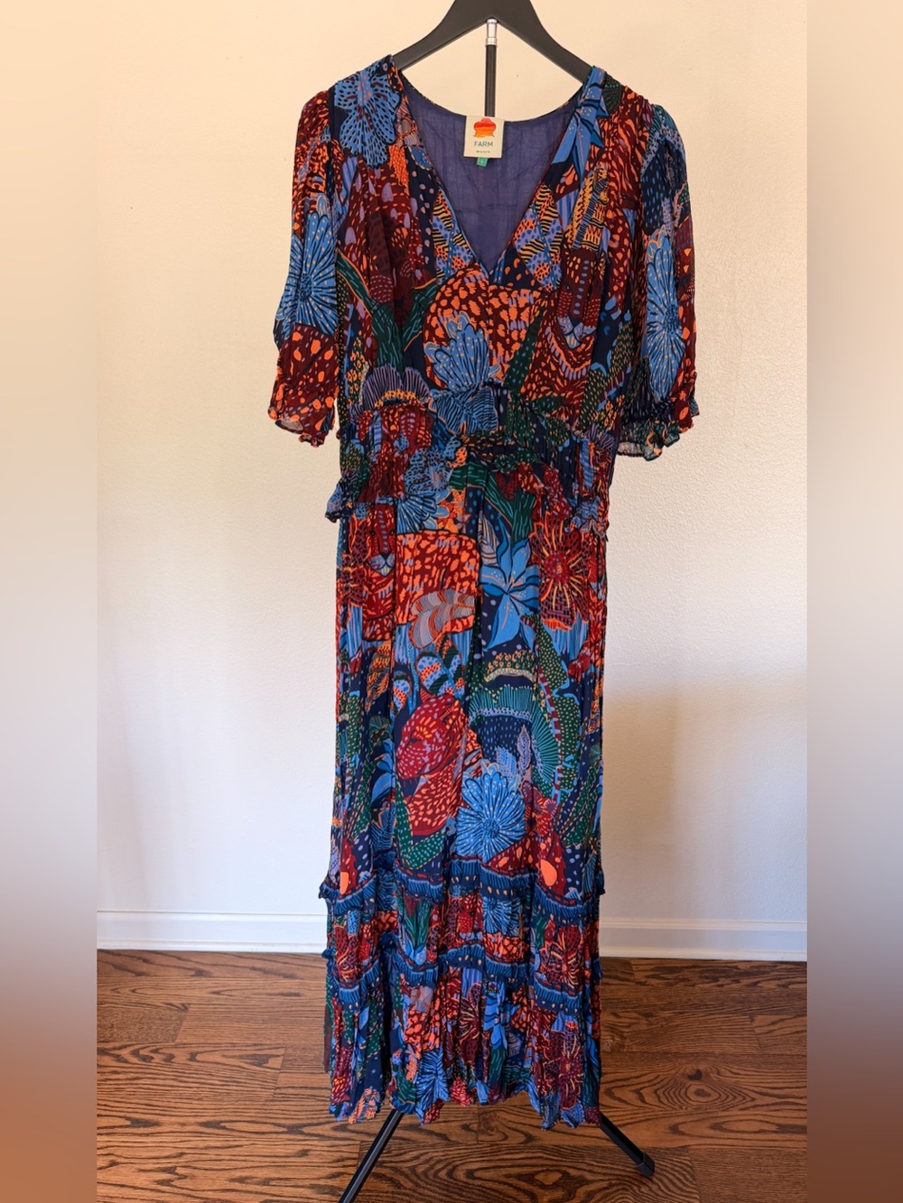 FARM Rio Boho Floral V‑Neck Maxi Dress Multicolor - Picture 3 of 5